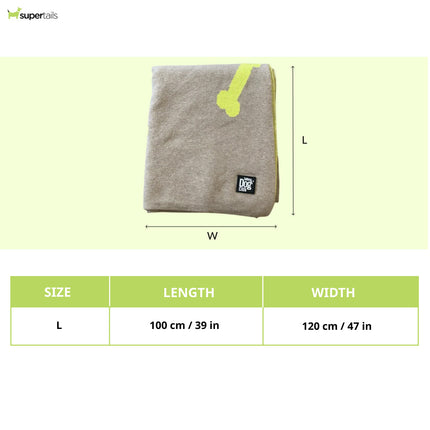 Talking Dog Club Bone Print Viscose Blanket For Dogs (Ivory and Green)