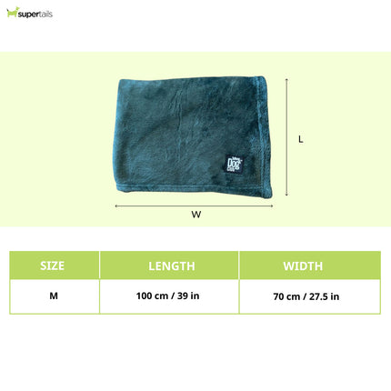 Talking Dog Club Fleece Blanket For Dogs and Cats (Dark Green)