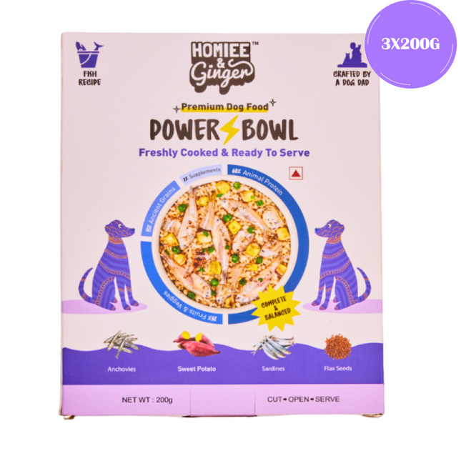 Homiee & Ginger Power Bowl Fish Fiesta Fresh Food for Dogs