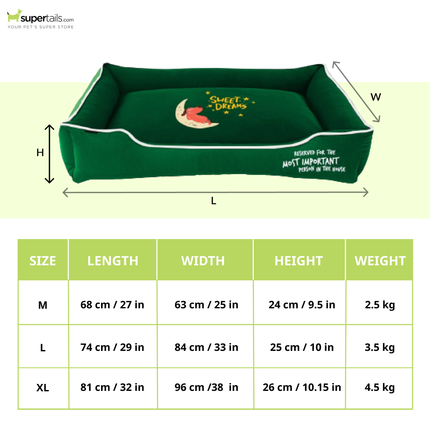 Captain Zack Dream Bedzzz for Dogs (Green)