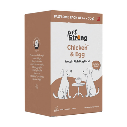 PetStrong Chicken and Egg & Chicken Liver in Gravy Wet Food for Dogs Combo