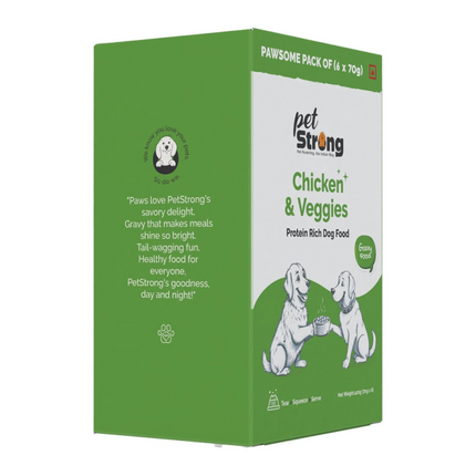 PetStrong Chicken and Veggies in Gravy Wet Food for Dogs