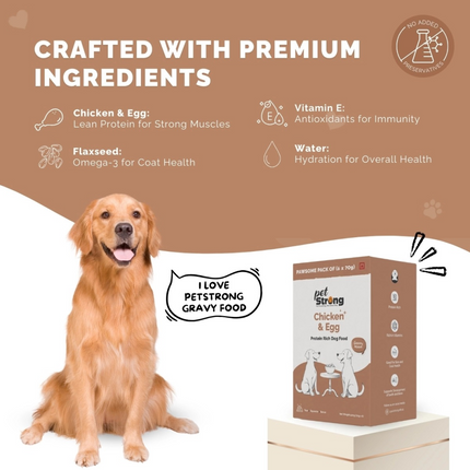 PetStrong Chicken and Egg in Gravy Wet Food for Dogs