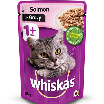 Whiskas Salmon in Gravy Meal and Tuna in Jelly Meal Adult Cat Wet Food Combo