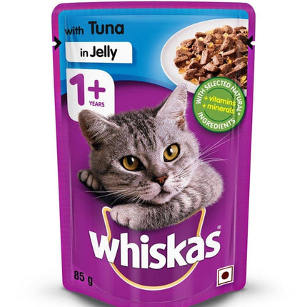 Whiskas Chicken With Tuna, Carrot in Gravy Tasty Mix And Tuna in Jelly Adult Cat Wet Food Combo