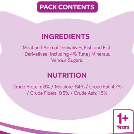 Whiskas Salmon in Gravy Meal and Tuna in Jelly Meal Adult Cat Wet Food Combo