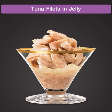 Sheba Pure Tuna Filets in Jelly Premium Cat Wet Food and Salmon Flavour Irresistible All Life Stages Cat Dry Food Combo