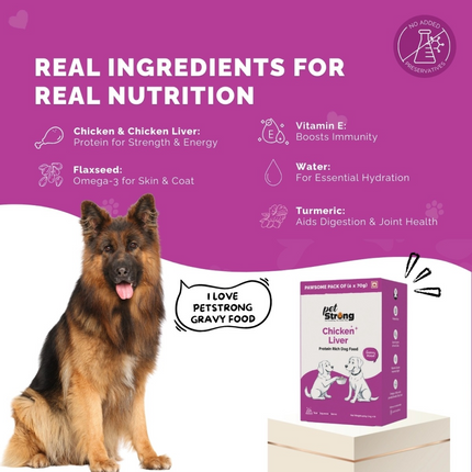 PetStrong Chicken and Egg & Chicken Liver in Gravy Wet Food for Dogs Combo