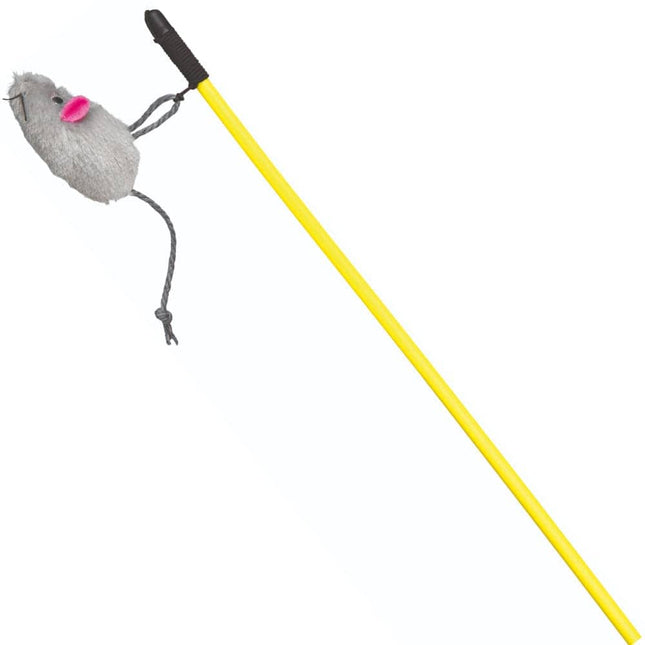 Trixie Playing Rod with Plush Mouse Toy for Cats (Assorted)