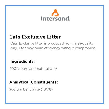 Intersand Cat's Exclusive Sodium Bentonite Clumping Unscented Cat Litter