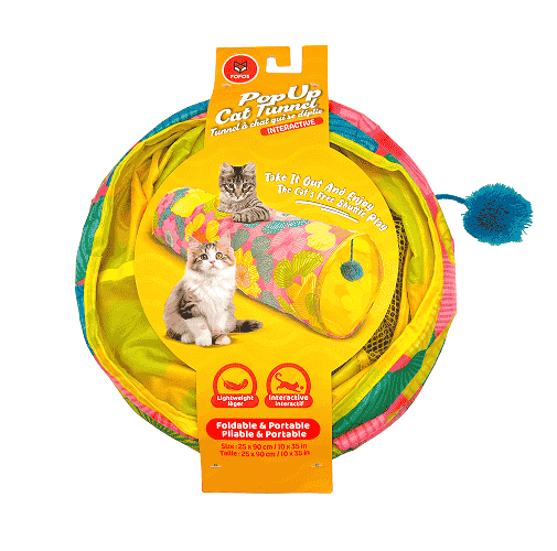 FOFOS Floral Pop Up Tunnel for Cats