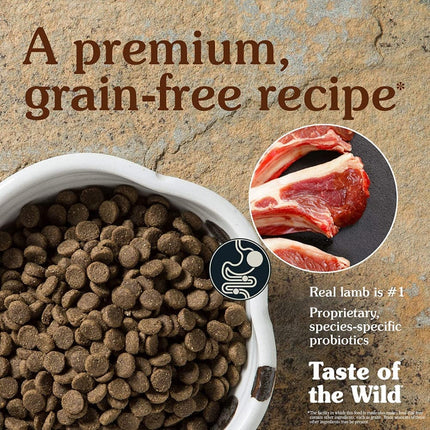 Taste of the Wild Sierra Mountain Canine Recipe with Roasted Lamb Dog Dry Food | Grain Free Formula (Limited Shelf Life)