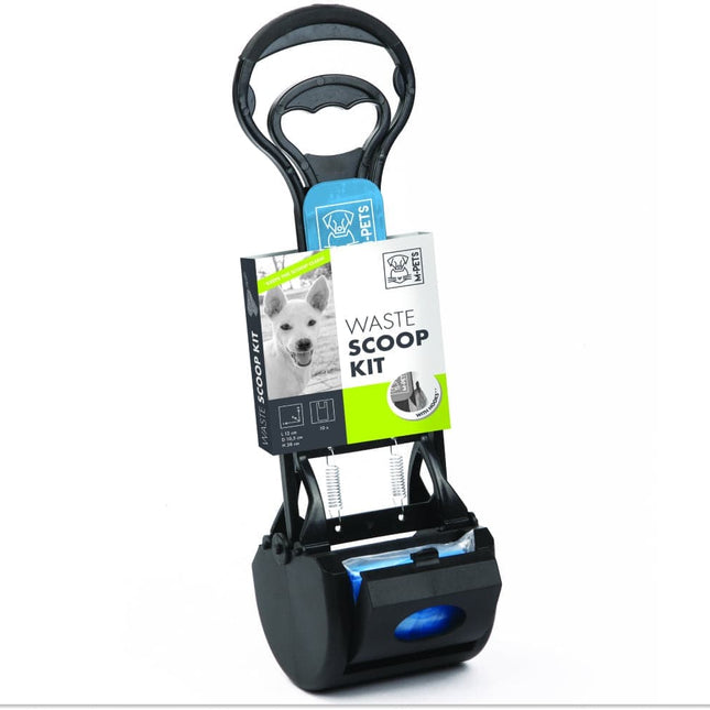 MPets Waste Scoop Kit Black & Blue waste bags with handles 10pcs