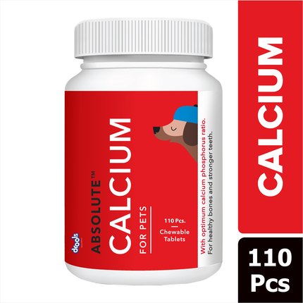Drools Absolute Calcium, Vitamin and Skin & Coat Dog Supplement Tablets Combo