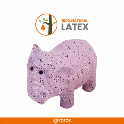 Fofos Latex Elephant Squeaky Toy for Dogs (Purple)