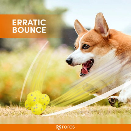 Fofos Ultra Durable Ball Toy for Dogs (Yellow)