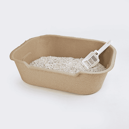Fofos Disposable Litter Box for Cats (Beige)