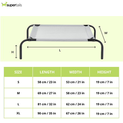 Fluffy's Pawsome Waterproof elevated Sides Camping Bed for Dogs (Grey)