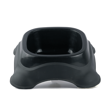 M Pets Plastic Single Bowl for Dogs (Black)
