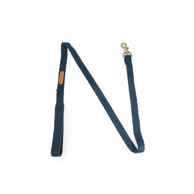 PetWale Cotton Padded Handle Denim Dog Leash (Blue)