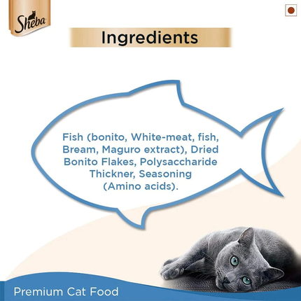 Sheba Maguro & Bream Fish Mix Premium Cat Wet Food Combo and Chicken Flavour Irresistible All Life Stage Cat Dry Food