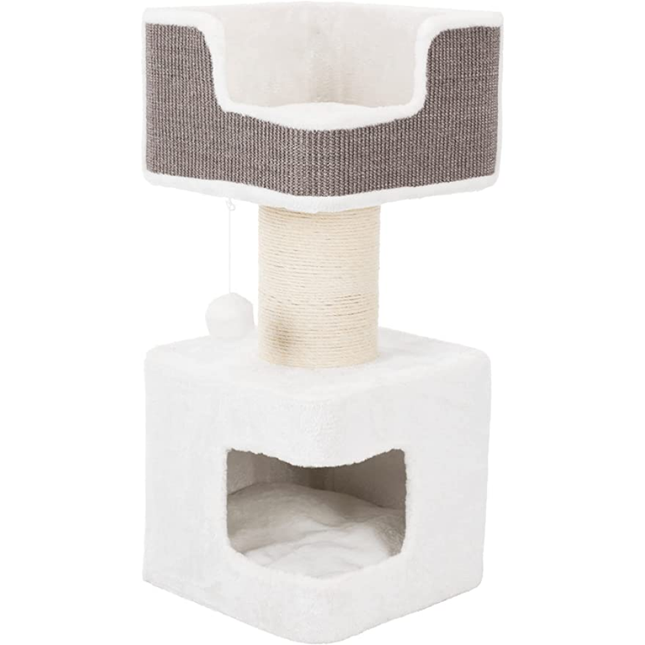 Trixie Ava Scratching Post for Cats (White/Grey)