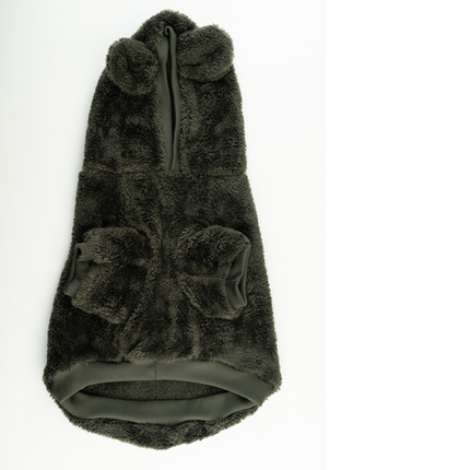 Petsnugs Fluffy Sweatshirt for Dogs and Cats (Olive Green)