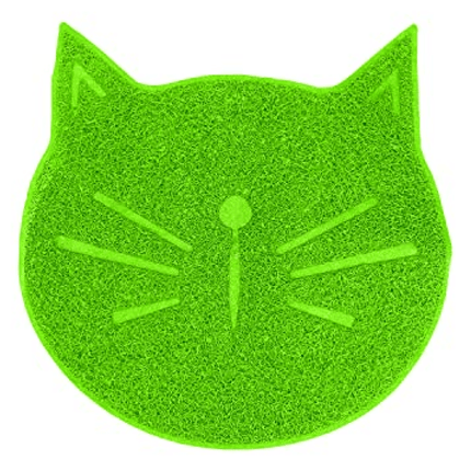 Emily Pets Litter Mat, Non Slip Litter Tracking Mat for Cats (Green)