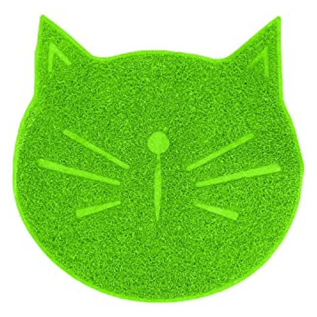 Emily Pets Litter Mat, Non Slip Litter Tracking Mat for Cats (Green)