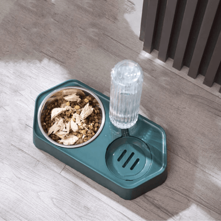 Emily Pets Automatic Water Dispenser Double Bowls for Dogs and Cats (Yellow)
