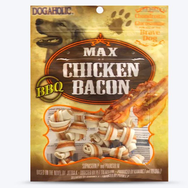 FG-Dogaholic Chicken Bacon Bone BBQ Dog Treat - 10pcs