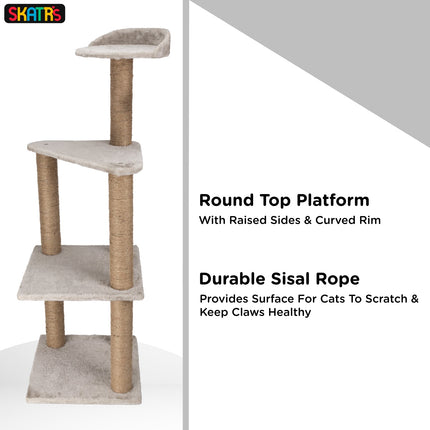 Skatrs Scratchy Wonderland Jumbo Multi Level Cat Tree with Sisal Posts Toy