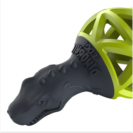 Gigwi Dinoball Edge with Strap Chew Toy for Dogs (Green)