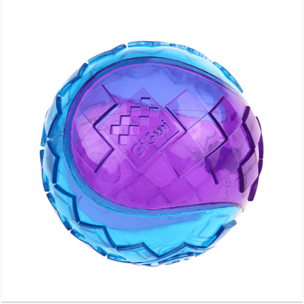 GiGwi Ball Squeaker Toy for Dogs (Blue/Purple) | For Medium Chewers