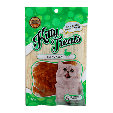 Kitty Treats Soft Chicken Jerky Sliced and Chicken & Tuna Cat Treats Combo