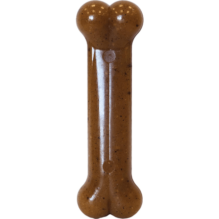Nylabone Puppy Teething Chicken Flavoured Chew Bone Toy for Dogs (Brown)