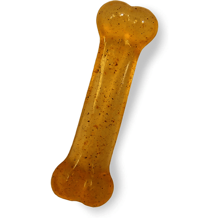 Nylabone Puppy Teething Chicken Flavoured Chew Bone Toy for Dogs (Brown)
