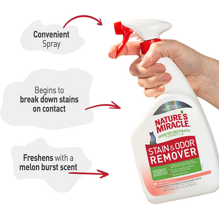 Nature’s Miracle Stain & Odor Remover for Cats (Melon Burst)