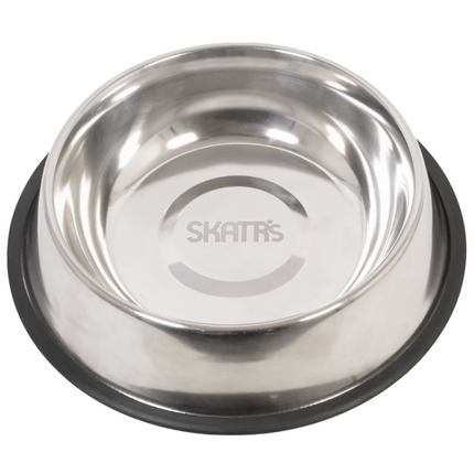 Skatrs Anti Skid Stainless Steel Bowl for Dogs and Cats (Pack of 2)