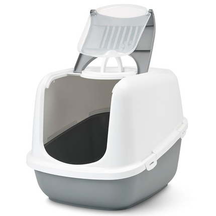 Savic Nestor Jumbo Toilet Home for Cats (Cold Grey)
