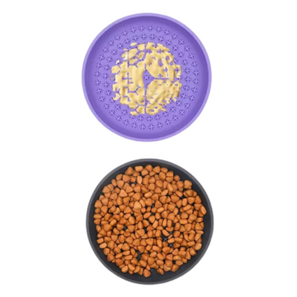 Talking Dog Club Lickables Licking Bowls for Dogs and Cats (Black)