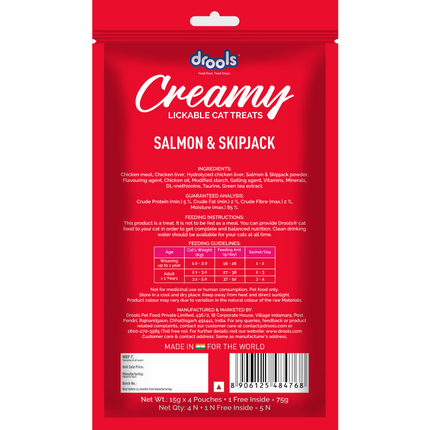 Drools Crab & Chicken, Real Chicken and Salmon & Skipjack Cat Treats Combo
