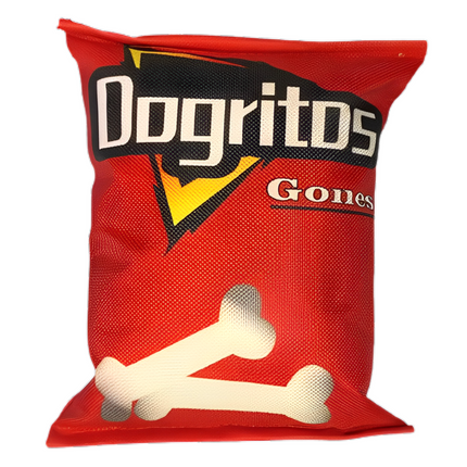 Talking Dog Club Dogritos 1 Zero Calories Chips Plush Toy for Dogs (Red)