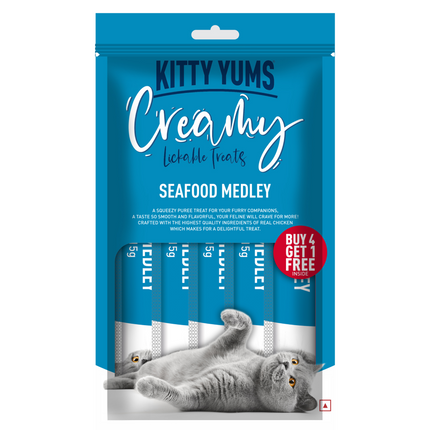 Kitty Yums Seafood Medley Creamy Cat Treat