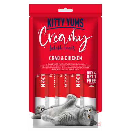 Kitty Yums Crab & Chicken Creamy Cat Treats