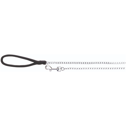 Trixie Chain Leash with Nylon Hand Loop for Dogs (Black)