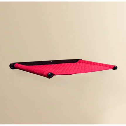 FurryLiving Kiki Wall Mounted Perch for Cats (Black/Red)