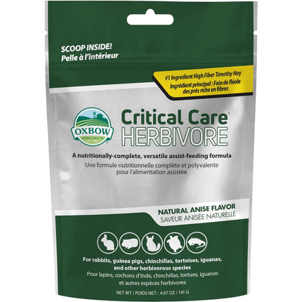 Oxbow Critical Care Anise Herbivore Dry Food for Rabbits and Guinea Pigs