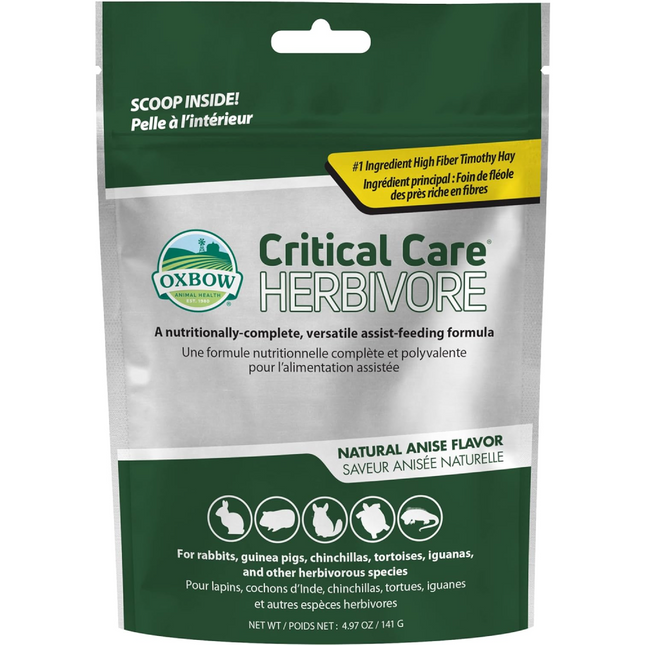 Oxbow Critical Care Anise Herbivore Dry Food for Rabbits and Guinea Pigs