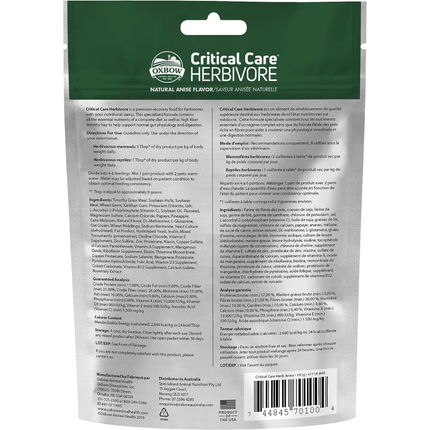 Oxbow Critical Care Anise Herbivore Dry Food for Rabbits and Guinea Pigs